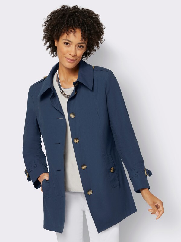 patrizia dini by heine Trenchcoat met split achter donkerblauw
