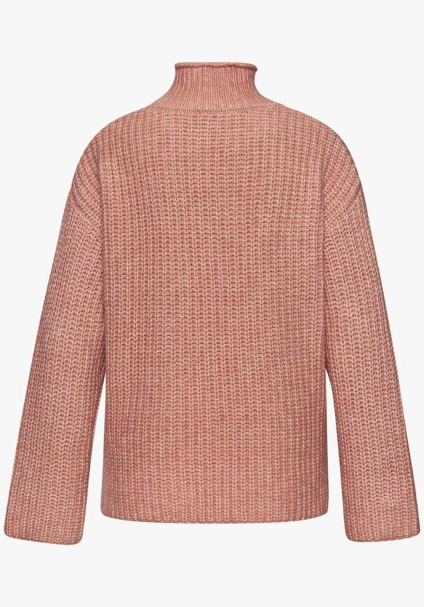 Patrizia Dini By Heine Trui Met Opstaande Kraag Rozenhout Gemêleerd