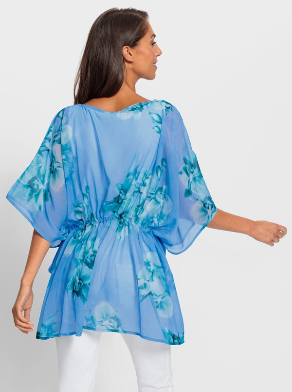 Patrizia Dini By Heine Tuniek Taille In Wijdte Verstelbaar Hemelsblauw/blauwgroen Bedrukt