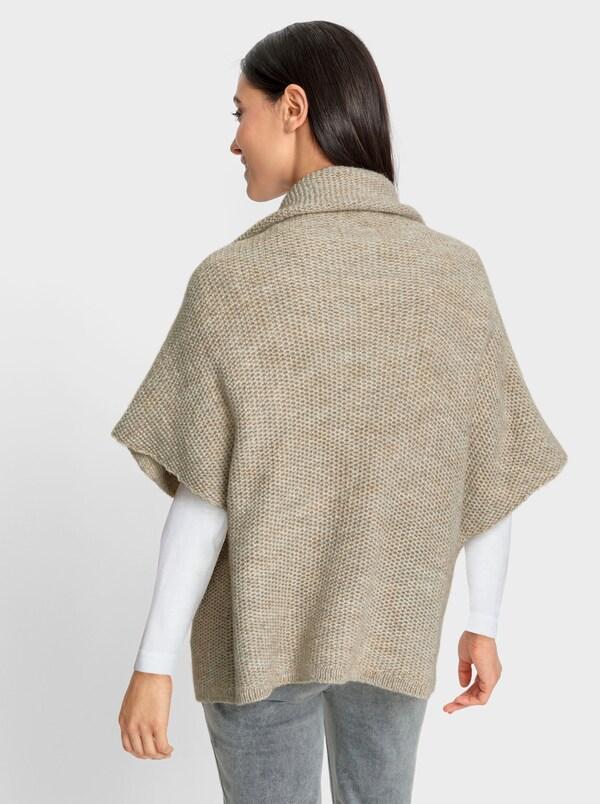 Patrizia Dini By Heine Vest Met Opstaande Kraag Champagne/beige Gemêleerd