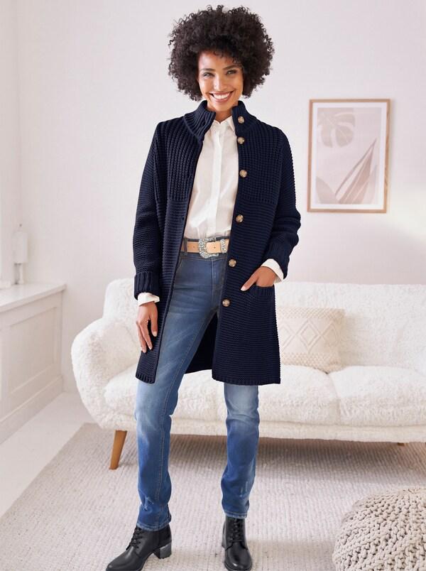 patrizia dini by heine Vest met opstaande kraag marine