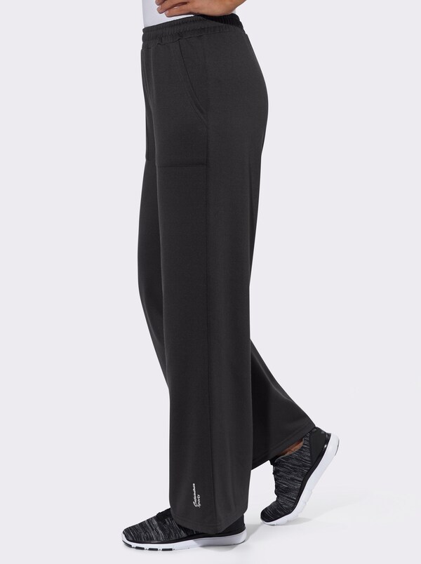 Patrizia Dini By Heine Vrijetijdsbroek Met Extra Wijde Pijpen Zwart