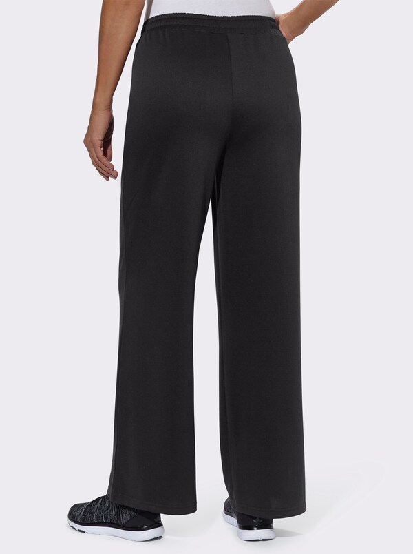 Patrizia Dini By Heine Vrijetijdsbroek Met Extra Wijde Pijpen Zwart