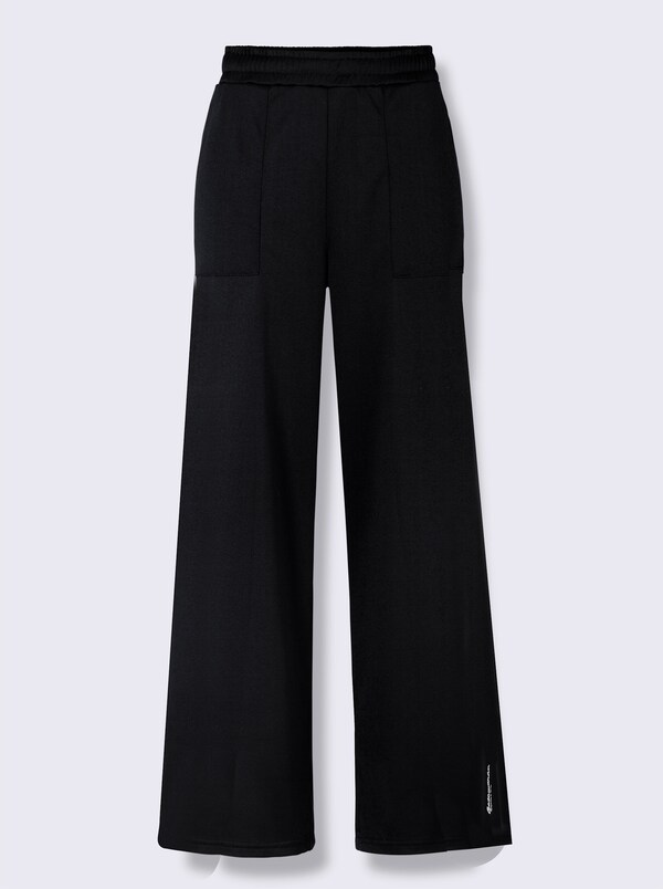 Patrizia Dini By Heine Vrijetijdsbroek Met Extra Wijde Pijpen Zwart