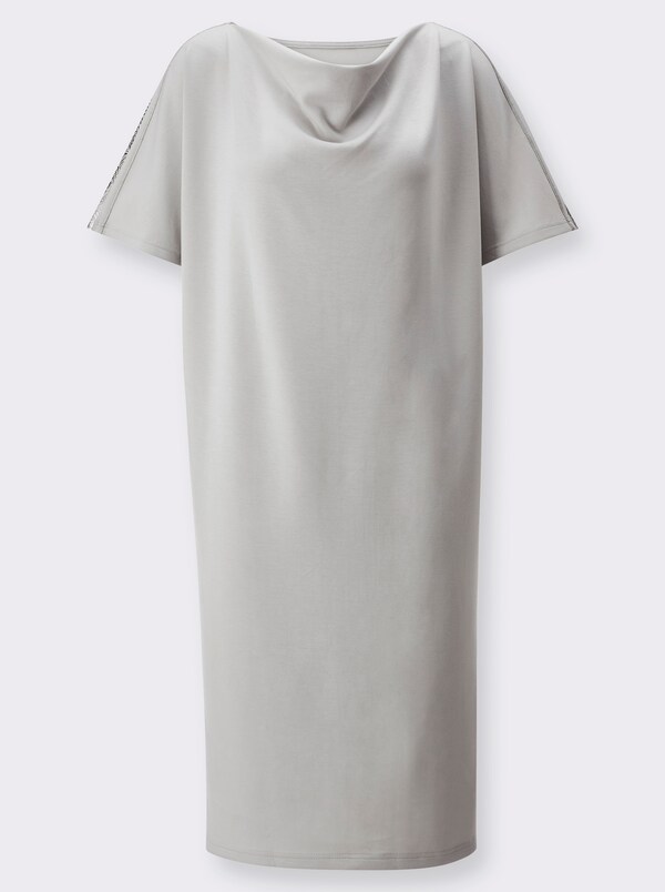 Patrizia Dini By Heine Vrijetijdsjurk Met Glanseffecten Op De Schouders Lichtgrijs