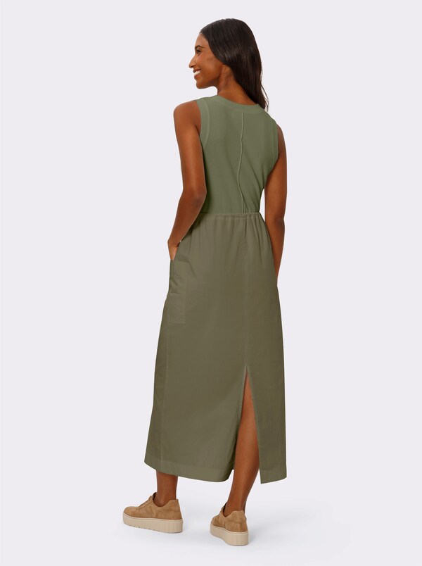 Patrizia Dini By Heine Vrijetijdsjurk Met Opgestikte Zakken Kaki