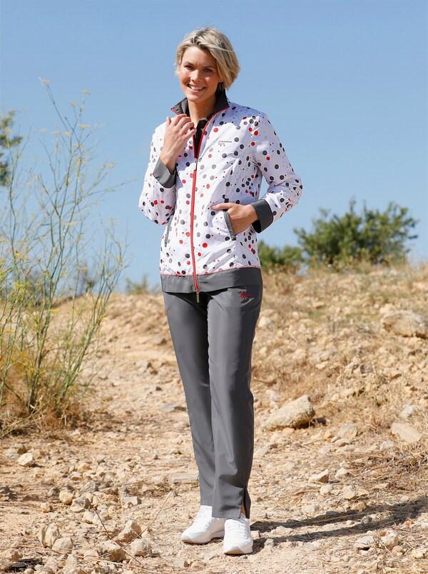 patrizia dini by heine Vrijetijdspak met stippendessin wit/langoustine gestippeld