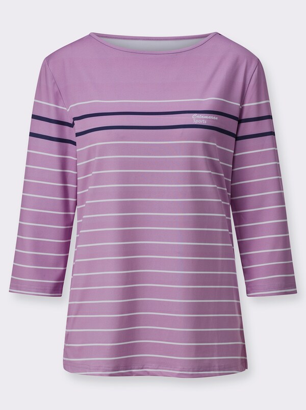 Patrizia Dini By Heine Vrijetijdsshirt Met Streeppatroon Orchidee/wit Gestreept