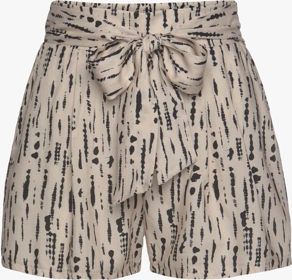 Patrizia Dini By Heine Webshorts Beige/zwart Geprint