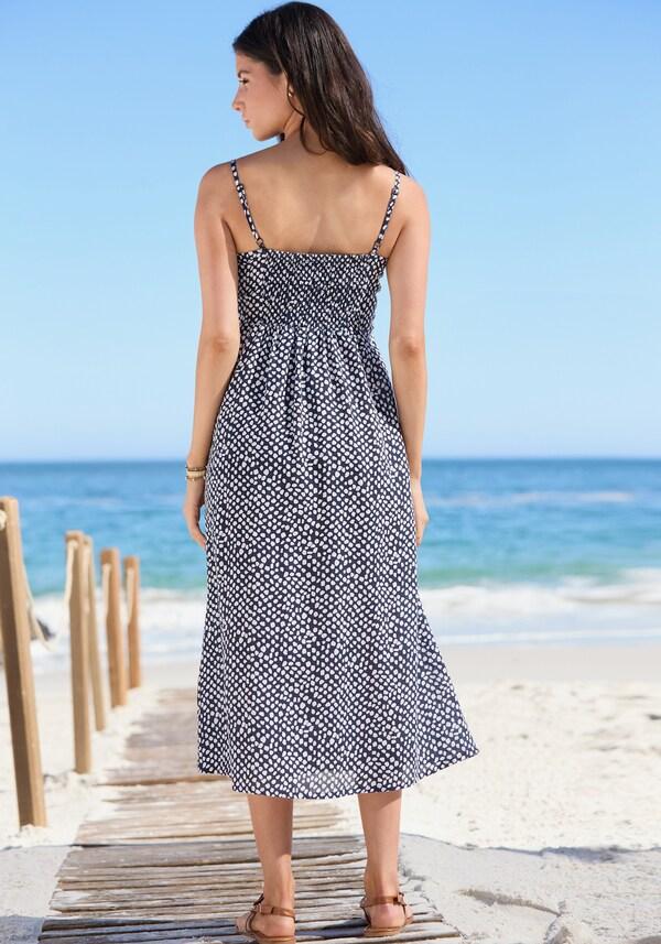 Patrizia Dini By Heine Zomerjurk Marine/crème Bedrukt