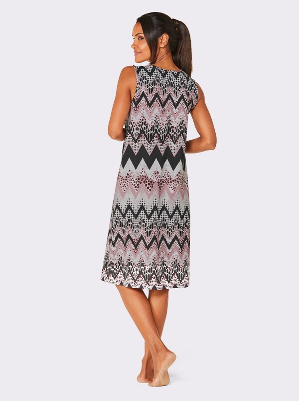 Patrizia Dini By Heine Zomerjurk Paars/zwart Bedrukt