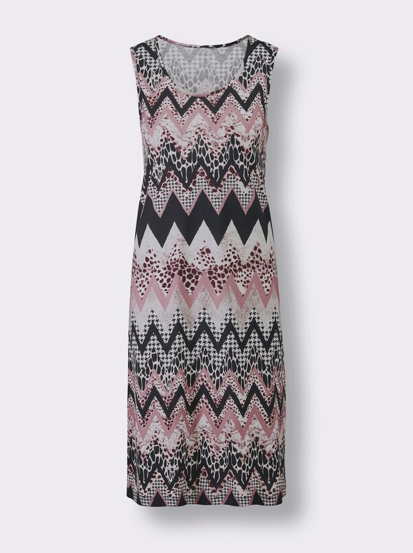 Patrizia Dini By Heine Zomerjurk Paars/zwart Bedrukt