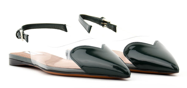 Paul Warmer ALAIA LE COEUR BALLERINA FLAT SLINGBACK GREEN