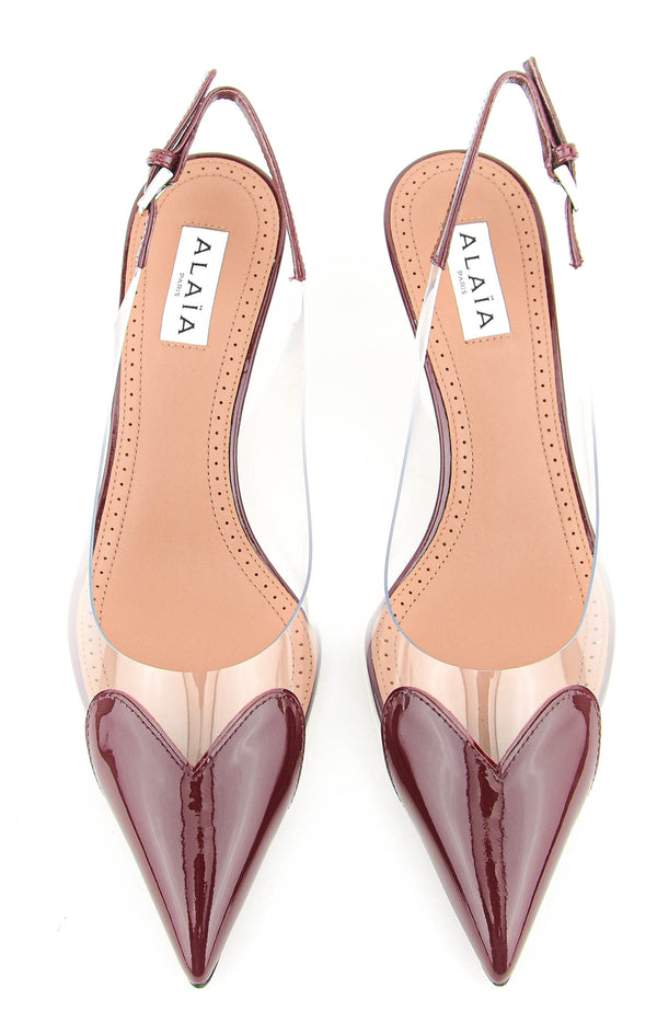 Paul Warmer ALAIA LE COEUR SLINGBACK 55 ROUGE GRENAT