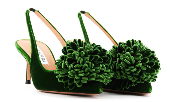 Paul Warmer AQUAZZURA COUTURIER SLING 65 PUMP MALACHITE