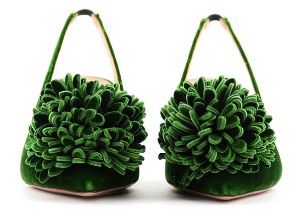 Paul Warmer AQUAZZURA COUTURIER SLING 65 PUMP MALACHITE