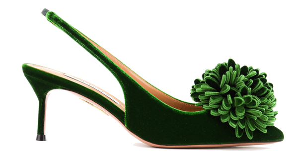 paul warmer AQUAZZURA COUTURIER SLING 65 PUMP MALACHITE