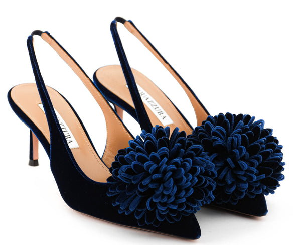 Paul Warmer AQUAZZURA COUTURIER SLING 65 PUMP PARIS BLU