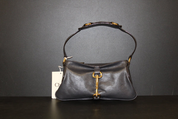 Paul Warmer CHLOE KERALA 25 SHOULDER BAG MINI BLACK NAVY