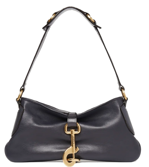 paul warmer CHLOE KERALA 25 SHOULDER BAG MINI BLACK NAVY