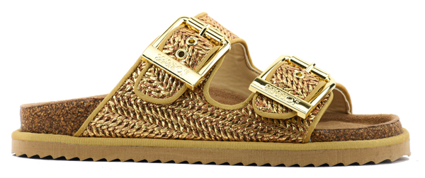 paul warmer COLORS OF CALIFORNIA LAMINATED RAFFIA GOLD