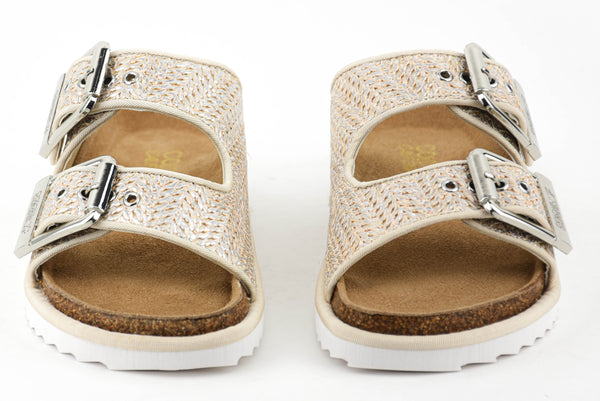 Paul Warmer COLORS OF CALIFORNIA LAMINATED RAFFIA SILVER