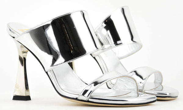 Paul Warmer GIAMPAOLO VIOZZI ASSYMETRICO SANDAL MIRROR SILVER