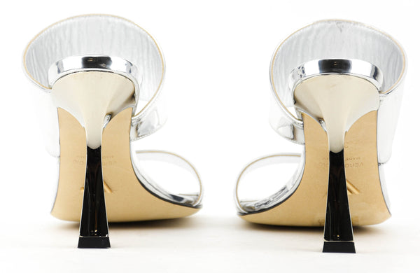 Paul Warmer GIAMPAOLO VIOZZI ASSYMETRICO SANDAL MIRROR SILVER