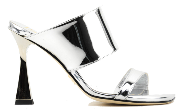 paul warmer GIAMPAOLO VIOZZI ASSYMETRICO SANDAL MIRROR SILVER