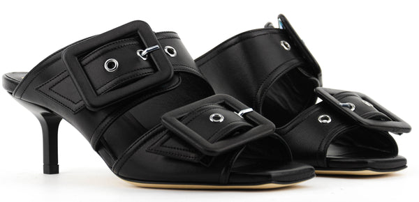 Paul Warmer GIAMPAOLO VIOZZI MULTI BUCKLE SANDAL BLACK NAPPA