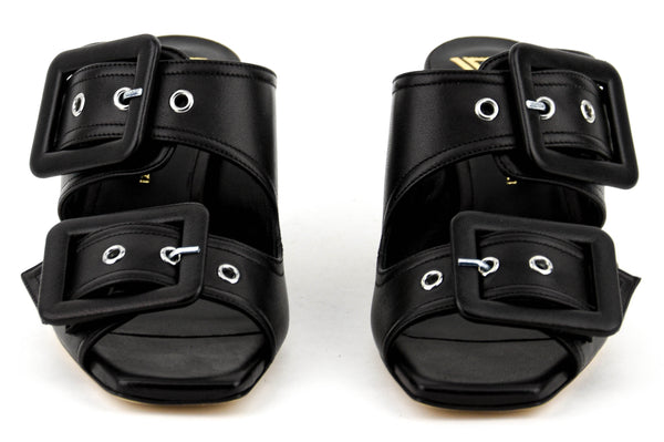 Paul Warmer GIAMPAOLO VIOZZI MULTI BUCKLE SANDAL BLACK NAPPA