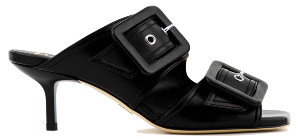 paul warmer GIAMPAOLO VIOZZI MULTI BUCKLE SANDAL BLACK NAPPA