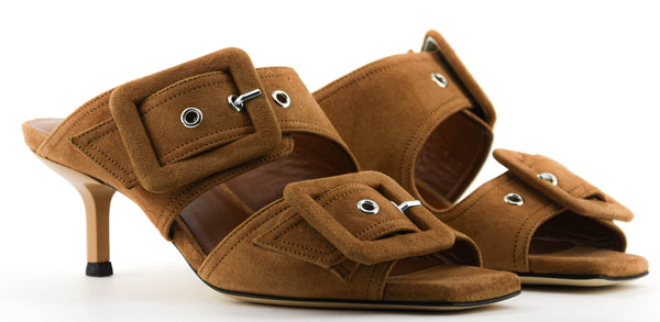 Paul Warmer GIAMPAOLO VIOZZI MULTI BUCKLE SANDAL CAMEL