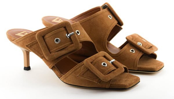 Paul Warmer GIAMPAOLO VIOZZI MULTI BUCKLE SANDAL CAMEL
