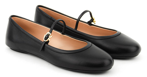 Paul Warmer GIANVITO ROSSI CARLA NAPPA BALLERINA BLACK