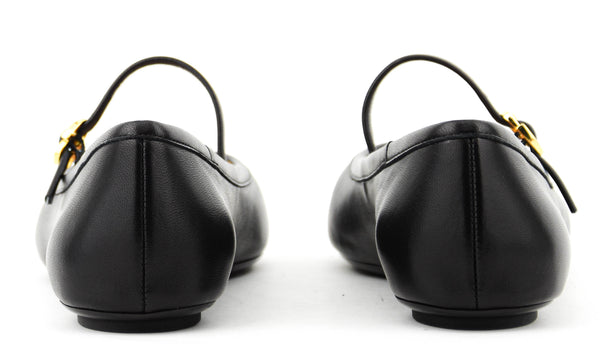 Paul Warmer GIANVITO ROSSI CARLA NAPPA BALLERINA BLACK