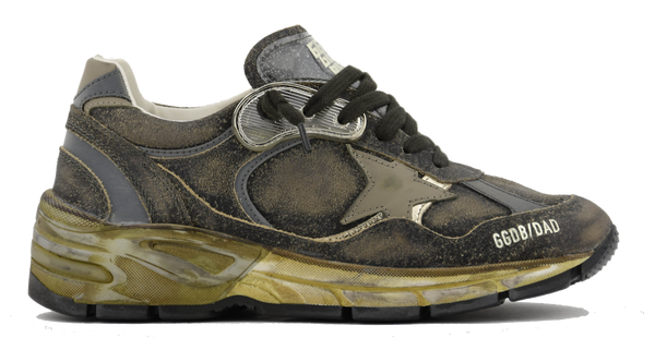 paul warmer GOLDEN GOOSE RUNNING DAD BLACK SILVER KAKI