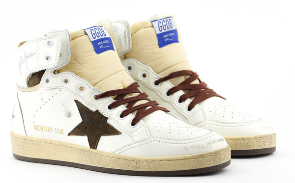 Paul Warmer GOLDEN GOOSE SKYSTAR WHITE BEIGE CHOCOLAT