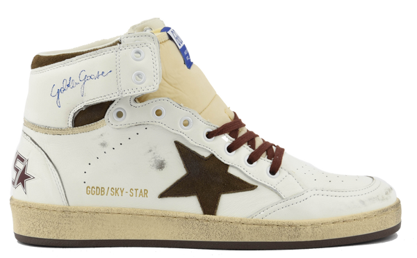 paul warmer GOLDEN GOOSE SKYSTAR WHITE BEIGE CHOCOLAT