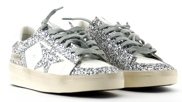 Paul Warmer GOLDEN GOOSE STARDAN WHITE SILVER GLITTER