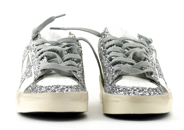 Paul Warmer GOLDEN GOOSE STARDAN WHITE SILVER GLITTER