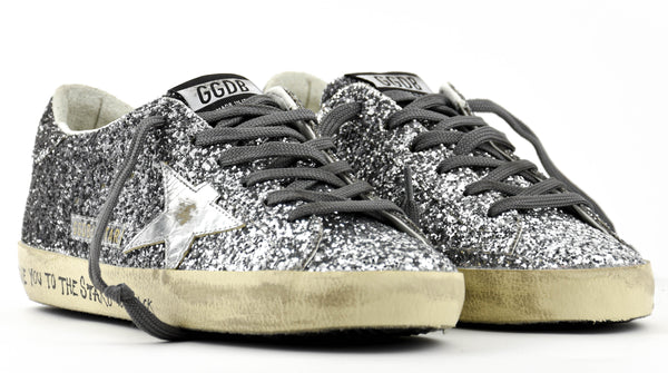 Paul Warmer GOLDEN GOOSE SUPERSTAR CLASSIC GLITTER GREY