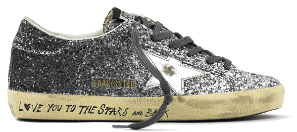 paul warmer GOLDEN GOOSE SUPERSTAR CLASSIC GLITTER GREY