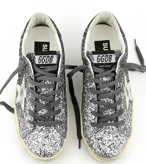 Paul Warmer GOLDEN GOOSE SUPERSTAR CLASSIC GLITTER GREY