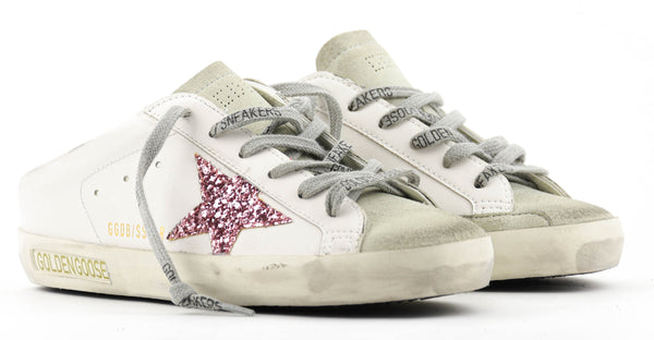Paul Warmer GOLDEN GOOSE SUPERSTAR SABOT WHITE PINK