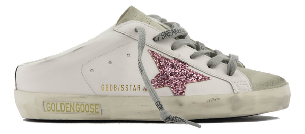 paul warmer GOLDEN GOOSE SUPERSTAR SABOT WHITE PINK