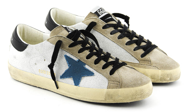 Paul Warmer GOLDEN GOOSE SUPERSTAR WHITE BEIGE BLUE
