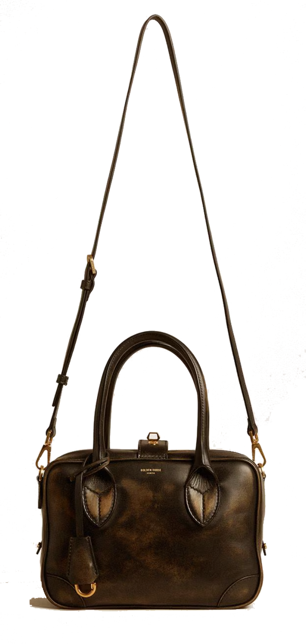 Paul Warmer GOLDEN GOOSE VITA BAG BLACK VINTAGE LEATHER