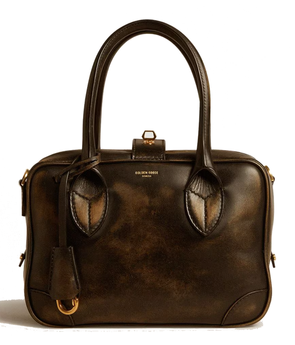 paul warmer GOLDEN GOOSE VITA BAG BLACK VINTAGE LEATHER