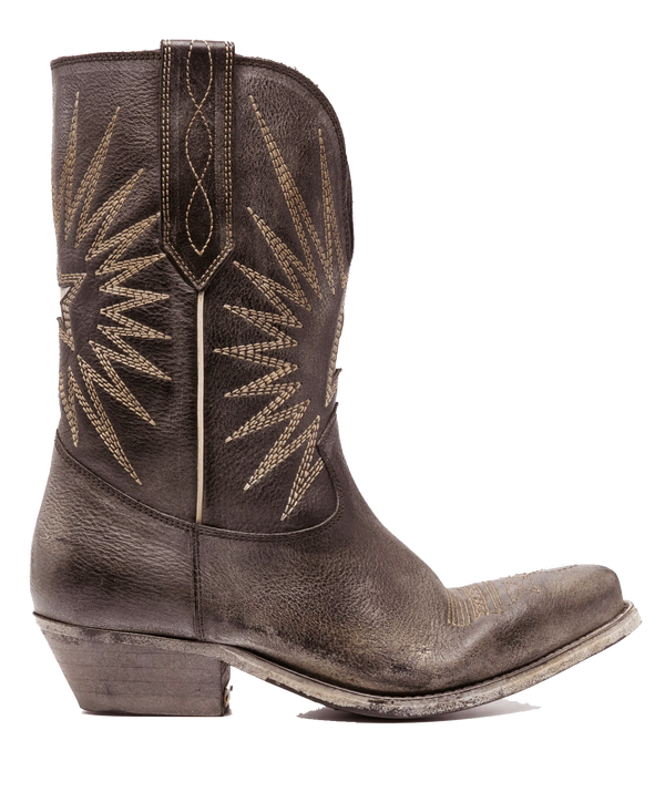 paul warmer GOLDEN GOOSE WISH STAR LOW BLACK ECRU SILVER